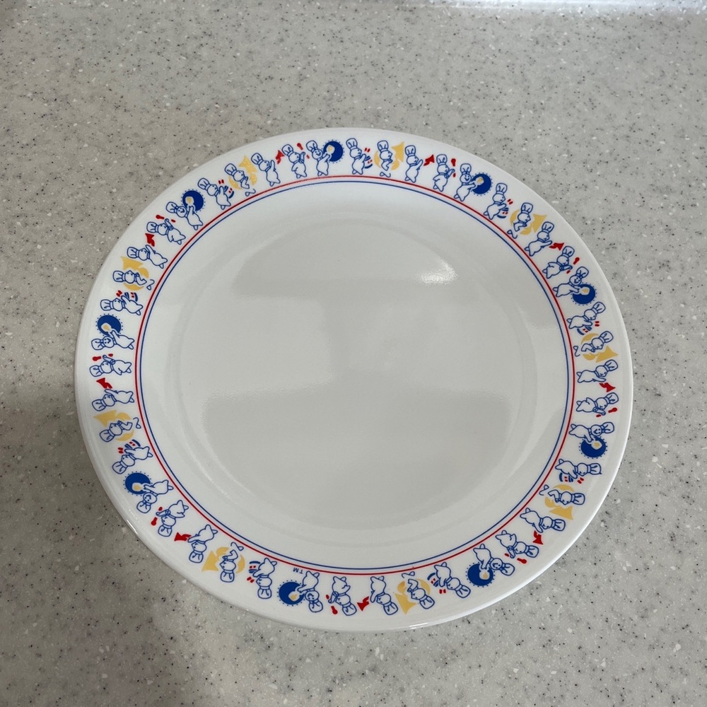 Vtg 1991 PILLSBURY DOUGHBOY Dinner Plate Corelle Corning Promo Marching Band